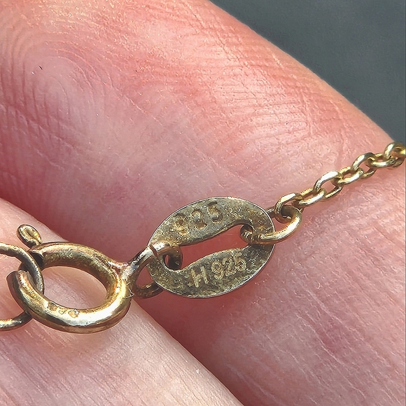 Saks Fifth Avenue SS Vermeil Smiling Devil Necklace w/Swarovski Crystals - Picture 5 of 5